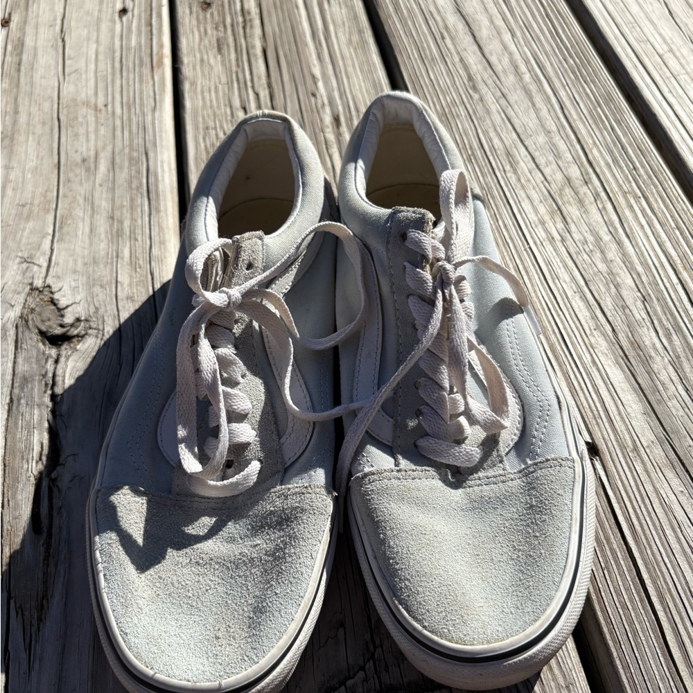 Vans light blue and White Women's Sneakers